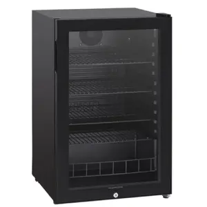 Display case refrigerator Scandomestic DC126BB 130 L, freestanding, black, 56 bottles / 107 cans