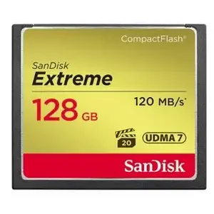 CompactFlash SanDisk CF Extreme 128GB 120MB/s Read 85MB/s Write