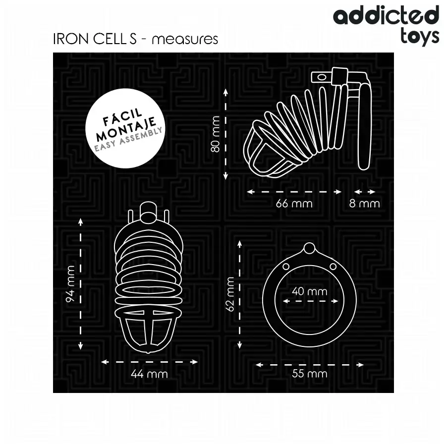Клетка для пениса ADDICTED TOYS LOCKED Iron Cell 4 см Photo 5