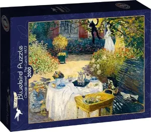 Bluebird Puzzle 2000-Piece Jigsaw Puzzle, Claude Monet - Breakfast (1873)