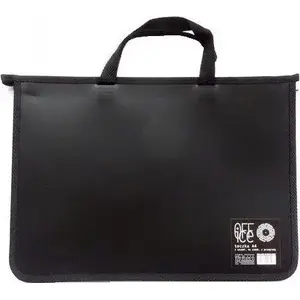 Document folder Ziemia Obiecana A4 PP with divider, handles and zipper, mixed colors