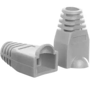 NETRACK Aizsargvāciņi RJ45 spraudnim NP48, pelēki, 100 gab. — aizsardzība Ethernet savienotājiem