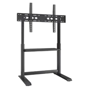 Floor Stand TECHLY for 60–86" LCD/LED/Plasma TV, single display, max weight 68 kg, VESA 100x100–800x600, black