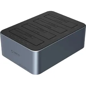 Док-станция ORICO на 4 диска с офлайн-клонированием для 2,5"/3,5" SATA HDD/SSD — серый