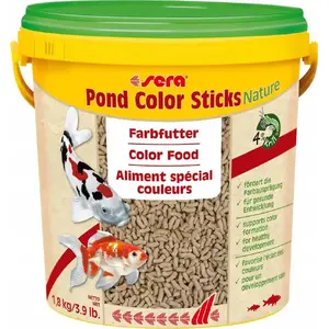 Гранулированный корм для прудовых рыб для усиления окраса Sera Pond Color Sticks 10 л