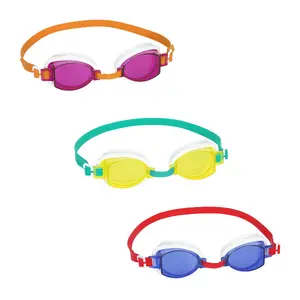 Peldbrilles Bestway Aqua Burst Essential Youth 7+ — silikona ietvars, 40 mm platums, baltas