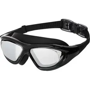 Junior Swim Goggles and Half-Face Snorkel Mask Nils Extreme NQG280MAF Black