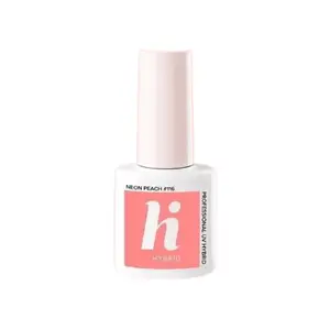 Hybrid nail polish HI HYBRID Pop #116 Neon Peach 5ml, hybrydowy lakier do paznokci