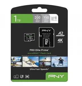 PNY PRO Elite Prime 1 TB MicroSDXC UHS-I Class 10 Memory Card with 200 MB/s Read Speed and V30 Video Speed