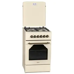 Gas-electric cooker MPM MPM-56-KRM-14, 56 cm, 4 gas burners, electric oven, cream
