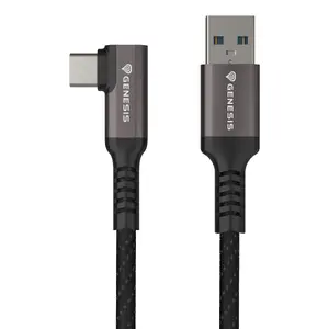 USB kabelis GENESIS NVC-2220 3 m USB 3.2 Gen 1 USB A USB C Melns Pelēks