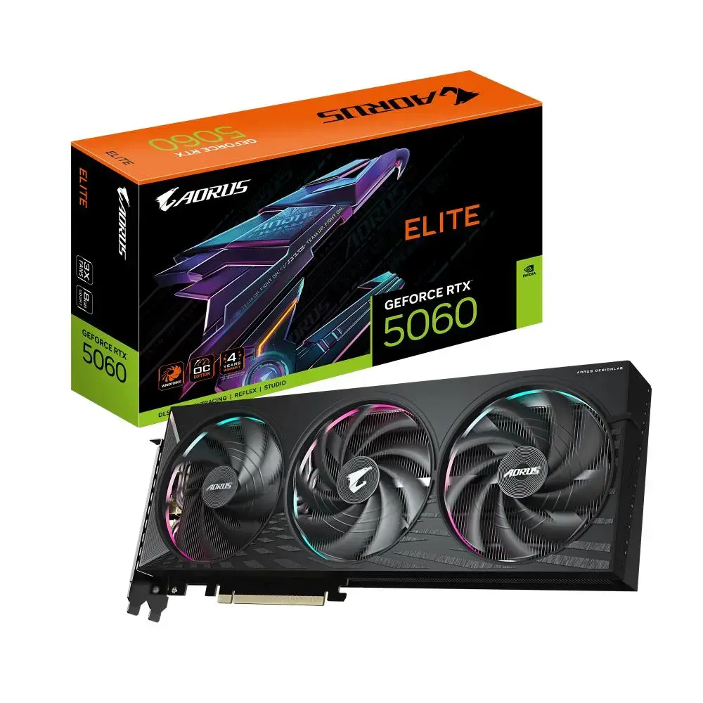 Видеокарта GIGABYTE AORUS GeForce RTX 5060 ELITE 8G Photo 10