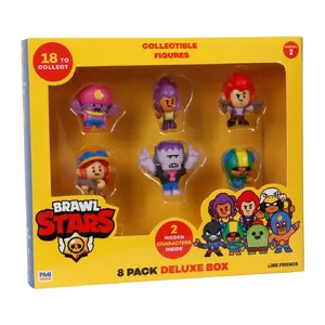 Figure set p.m.i kids world BRAWL STARS S2 8-pack deluxe box ver.A – 8 collectible game figurines