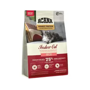Sausais kaķu barības ACANA Highest Protein Indoor Cat 1,8 kg — pieaugušajiem, vistas garša, 38% olbaltumvielu, bez lipekļa un sojas