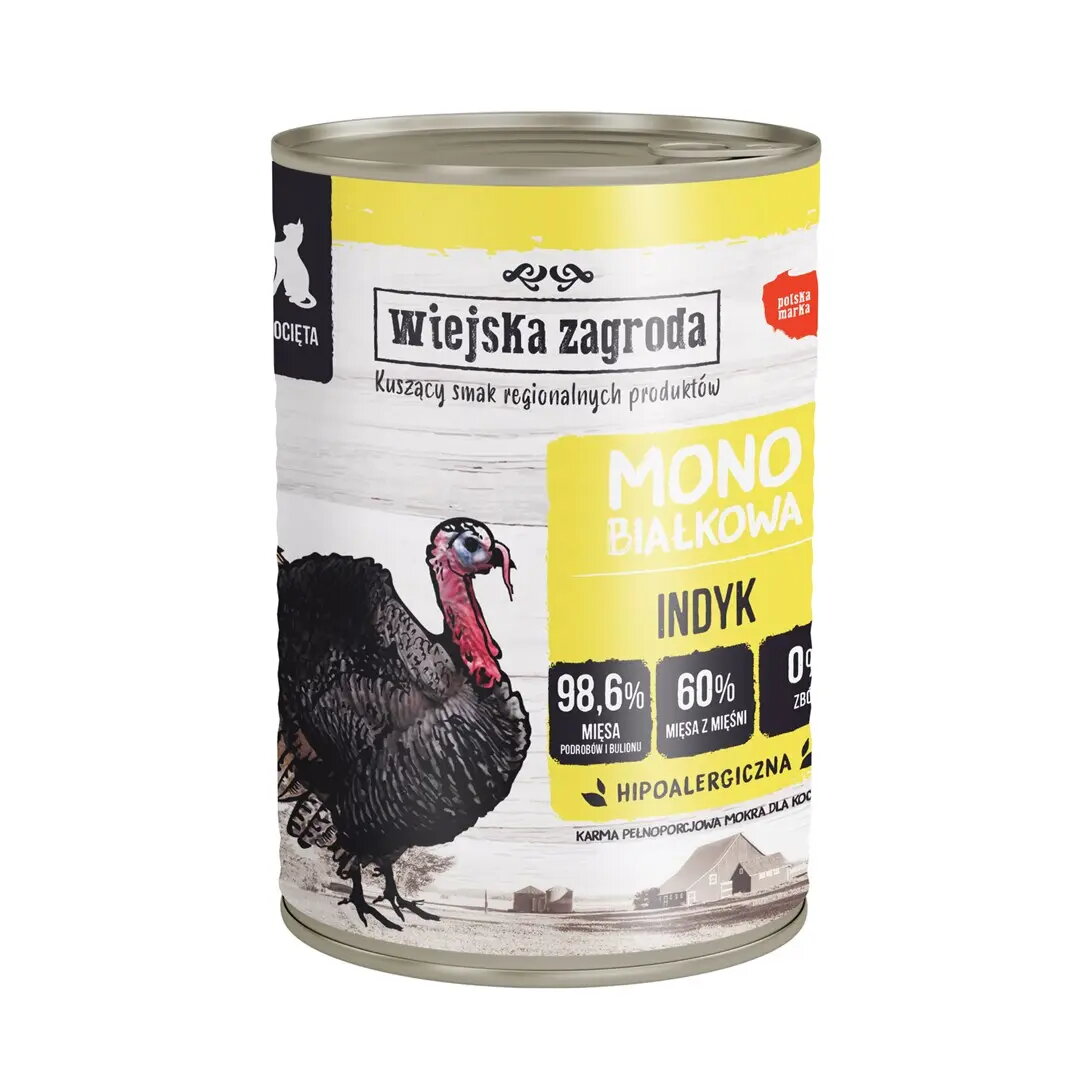 Mitrs kaķu barība wiejskazagroda Monoprotein Turcija