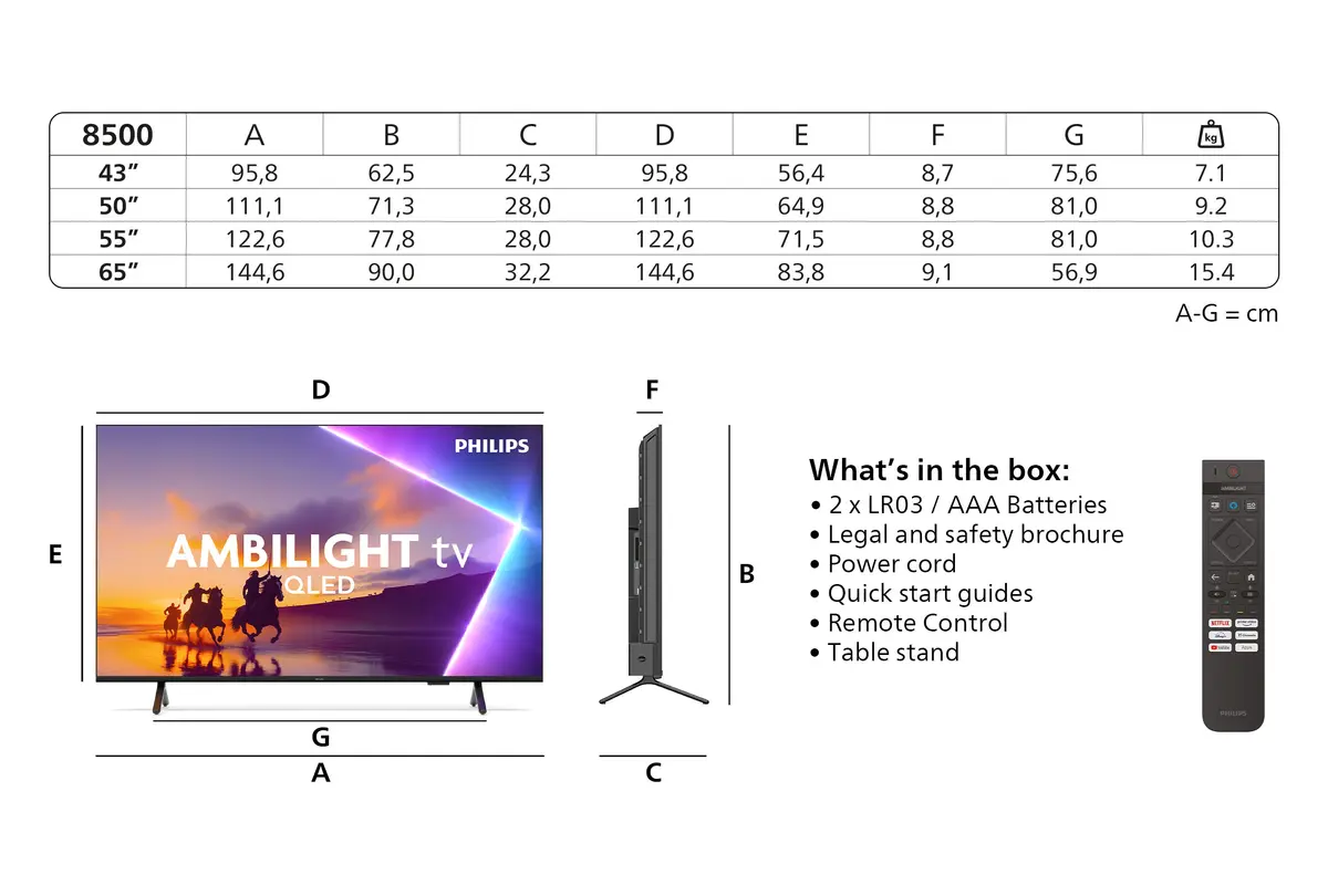 Телевизор Philips 43PUS8500/12 Smart TV 43 дюйма 4K QLED Photo 3