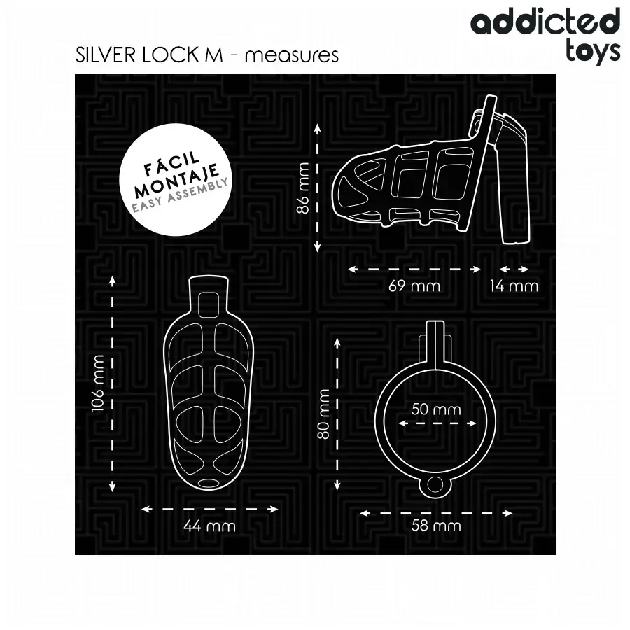 Металлическая клетка ADDICTED TOYS LOCKED D-242971 размер M Photo 5