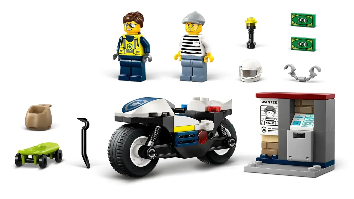 LEGO City Police Motorcycle Chase 60455 Photo 6