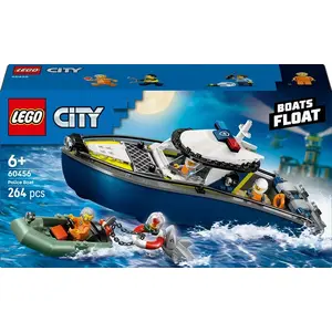 Construction toy LEGO City Police Boat Chase 60456 — 264 pieces, 2 minifigures, ages 6+