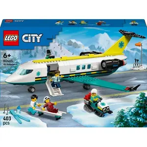 LEGO City Emergency Plane 60465 – small rescue aircraft building set, 403 pieces, 4 minifigures, age 6+