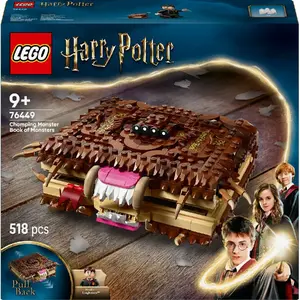 LEGO Harry Potter playset Monster Book of Monsters 76449 — 518 pieces, 1 minifigure, attachable teeth