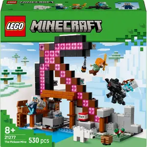 Construction Toy LEGO Minecraft The Pickaxe Mine set 21277 — 530 pieces, 3 minifigures, age 8+