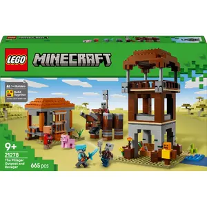 Конструктор LEGO Minecraft 21278 Ravager at the Pillager Outpost — 665 деталей, 4 минифигурки, возраст 9+