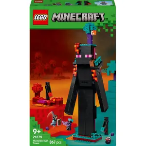 Construction toy LEGO Minecraft set 21279 The Enderman Tower, 867 pieces, 2 minifigures, 450 mm height