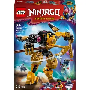 Конструктор LEGO NINJAGO 71839 Arin's Spinjitzu Battle Mech, 213 деталей, 2 минифигурки, высота 160 мм