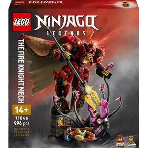 LEGO building set NINJAGO 71846 Fire Knight Mech, 996 pieces, 2 minifigures, posable limbs, 260 mm height