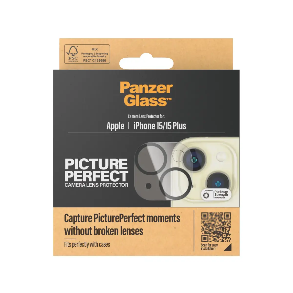 Защитное стекло для камеры PanzerGlass iPhone 15 15 Plus Photo 3