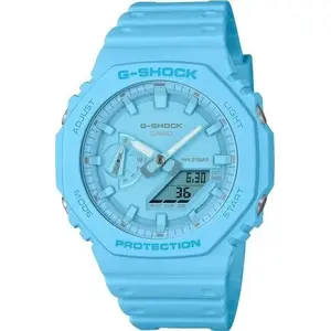 Rokaspulkstenis CASIO GA-2100-2A2ER — analoģiski-digitālais pulkstenis, shock resistant, modelis GA-2100