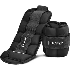 Adjustable Ankle and Wrist Weights HMS ONK04, 2 × 2 kg (pair) — adjustable straps for fitness and rehabilitation