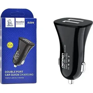 Car Charger Vega DZ06 2xUSB 3A 3100mA 15W Dual Fast Charging Black