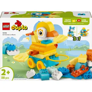 Toy set LEGO DUPLO 3-in-1 Animals on Wheels 10448 — DUPLO build-and-play animals, 58 pieces, age 2+
