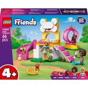 Construction toy LEGO Friends Puppy Playground set 42665, 66 pieces, 2 minifigures, age 4+