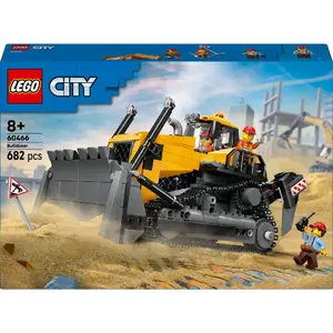 Игрушечный бульдозер LEGO 60466, серия City, 682 детали, 3 минифигуры, возраст 8+, размеры 120×240×130 мм