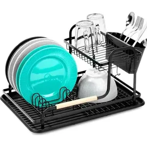 Dish Drainer 2-Tier Vilde 229157 — Stainless-Steel Rack for Plates and Utensils