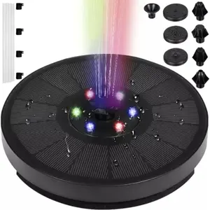 Садовый солнечный фонтан с LED Gardlov модель 23227 — солнечный уличный фонтан Gardlov