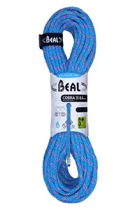 Climbing rope BEAL Cobra 8.6 mm × 60 m, dry-treated, golden/blue