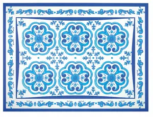 Placemat Guzzini BLUES Mediterranean blue — round/rectangular table placemat by Guzzini