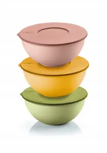Food storage containers set Guzzini EVERYWHERE BIO 3 pieces (16 cm) assorted colors