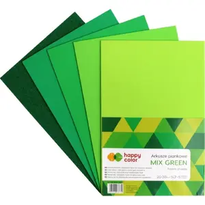 Putuplasta loksnes A4 5 krāsas Mix Green — Happy Color