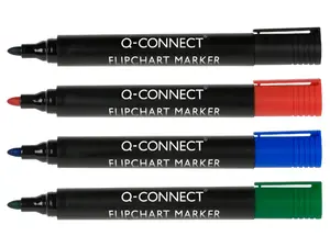 Marķieris Q-Connect KF01551 — pastāvīgais marķieris, melna tinte