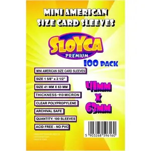 Sloyca Mini American Premium Photo Sleeves 41×63 mm (100 pcs) — archival clear protective pockets