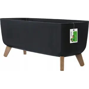 Flower pot with legs Prosperplast Gracia Case DGCL600 Antracyt – model DGCL600-S433