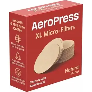 Paper Coffee Filters AeroPress Natural XL, 200 pieces – AeroPress replacement filters