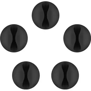 Cable holder GOOBAY 1-slot RB95040, black, height 14.6 mm, pack of 5