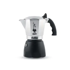 Moka pot Bialetti Brikka 0.17 L — stovetop espresso maker, 4-cup, aluminum, non‑induction