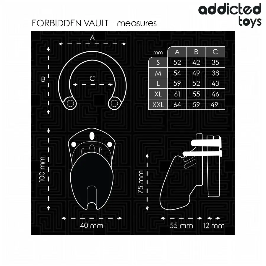 Клетка для пениса ADDICTED TOYS LOCKED FORBIDDEN VAULT 10 см Photo 5